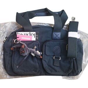 brand new Kipling vintage crossbody Defea Medium Handbag deep blue navy